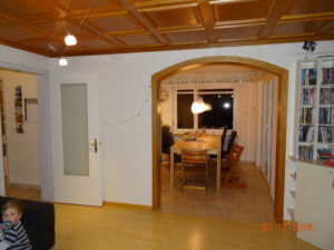 Umbau, Wanddurchbruch Wohnzimmer/Küche
